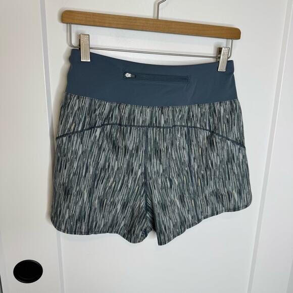 SPANX Get Moving Lined Running Workout Shorts Active Blue Brushstroke Size Small - Picture 4 of 5